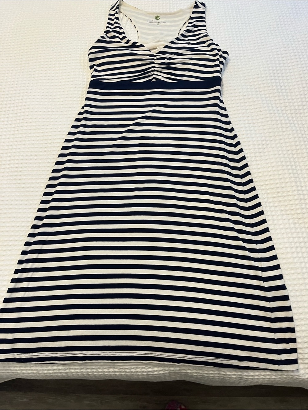 Dakini Navy and White Striped Maxi Dress